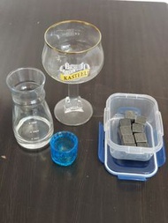 酒具 (Kasteel 啤酒杯、分酒器、威士忌石 Whisky Stones、 清酒杯)