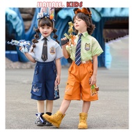 2-12yrs Kids Zootopia Judy Hopps & Nick Wilde JK Uniform | School Style Shirt & Skirt/Pants Set, Rab