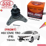 HONDA CIVIC TRO (FB) 16mm 555 JAPAN  BALL JOINT (SET 2PCS) (LOWER)