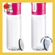 Brita portable water bottle 2-pack 600ml pink with microdisc filter.