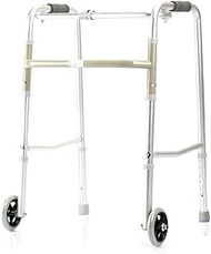 Walkers for seniors Cozy Handrail Walker Elderly Disabled Walking Support Four-legged Crutches Rehabilitation Aluminum Alloy Double Pulley 59cmx50cmx78cm Non-slip Walking Stick With Hospital