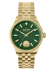VERSUS VERSACE - Colonne Bracelet Watch (Yellow Gold with Green Dial)