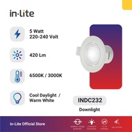 Inlite LED 5w 5 Watt Spotlight INDC-232 In-Lite round panel