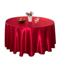 LazaraHome 57 ''คลุมโต๊ะผ้าปูโต๊ะสี่เหลี่ยมจตุรัสซาตินงานเลี้ยงสังสรรค์งานแต่งงาน - สีแดง