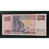 2 dollars ship series BL 445822 AUNC