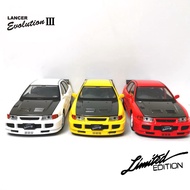 Proton Wira / Mitsubishi Lancer Evolution, Evo III Evo3 4G63 scale 1/32 die cast car model, Evo1,2,3