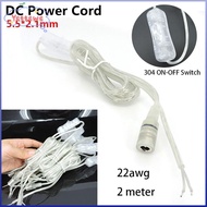 YVETTPH 1Pcs DC Power Cord, 2M 22AWG DC Extension Cable, Durable 5V 12V Male To Female 2Pin Power Ad