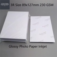 3R / 4R / 5R / A5 / 8R / A4 Size Glossy Photo Paper Inkjet (100 pcs/pack) 230 Gsm