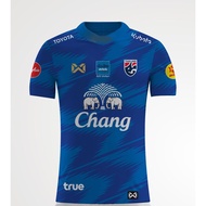เสื้อทีมชาติไทย ช้างศึก ทีมชาติชาย ทีมหญิง สีน้ำเงิน น้ำตาล สลิมฟิต แขนสั้น ทีมชาติไทย