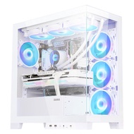 First Horse(SAMA)New Mirror World White Desktop Computer Sea View Room Host Double-Sided Ultra-White Glass/Removable Pi