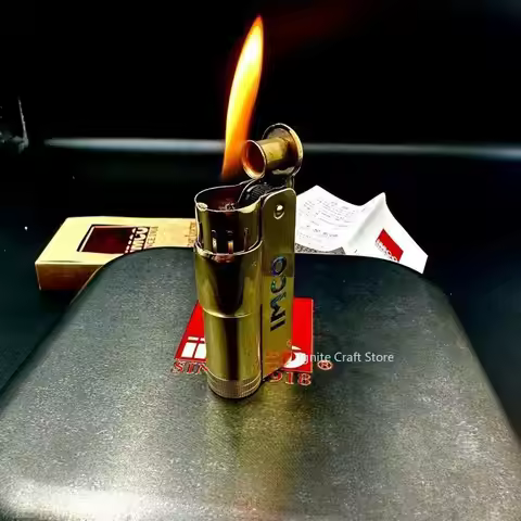 NEW IMCO double-sided carving with natural shell inlaid fuel lighter, holiday gift, cigarette access