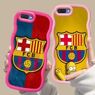 MERAH D-8 FC Barcelona Pink red Casing for Realme C2S C2 C1 OPPO A3S A12E A1K black