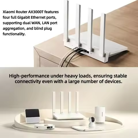 Xiaomi Router AX3000T 2.4G 5G Mesh Technology WiFi 6 Efficient Wall Penetration Children Online Prot