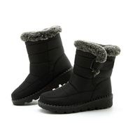 Fur Collar Imitation Rabbit Fur High-Top Warm Women's Snow Boots  Waterproof Women's Boots Casual Wo
