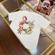 EVISU/God of Fortune 2026 Early Spring New Style Short-Sleeved T-Shirt Men Women Couple Style Bottom