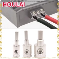 HOULAI Car Speaker Wire Terminal, 0GA 4GA 8GA Gold Silver Car Audio Connector,  Pure Copper Wire Red