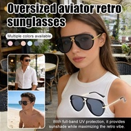 【UV Protection Large Frame】 Aviator Retro Sunglasses Sunglasses/Aviator/Retro/Fashion