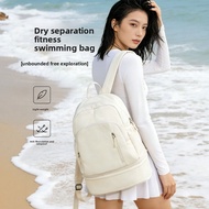 Dry-wet separated fitness swimming bag, backpack, waterproof independent shoe compartment, swimming 
