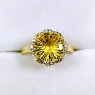 Firework Craft Crystal Ring with Pink Topaz 4ct
