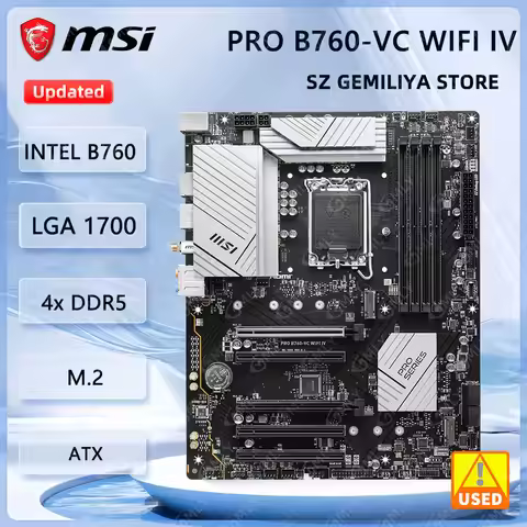 MSI PRO B760-VC WIFI IV Motherboard 4x DDR5 256GB 2xM.2 INTEL B760 LGA 1700 ATX support i7-14700K i3