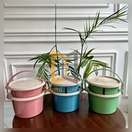 PLASTIC ROUND BOX SSN2 ICE BLUE/ ICEBLUE PARTY BOX/ PARTY FOOD BOX