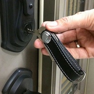 1pcs Men PU Leather Smart Key Holder Organizer Portable Compact Clip Keychain/Creative Key Chain Key
