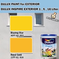ICI DULUX INSPIRE EXTERIOR  PAINT COLLECTION 1 , 5 &amp; 18 Liter Blazing Star / Royal Gold
