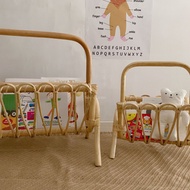 Milky garden ins children s rattan chair Handmade Indonesian rattan chair Nordic style rattan back c