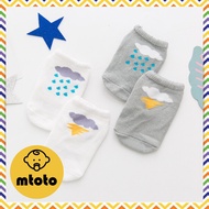 MTOTO A1 Socks Cartoon Pattern Cloud Rain Cute Newborn Infant Non-Slip Baby Children's Up To 2 Years