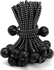 Ball Bungee Cords 8 inch - 25 Pack Bungee Cord with Balls - Tarp Bungee Cords with Balls for Tarp Ca