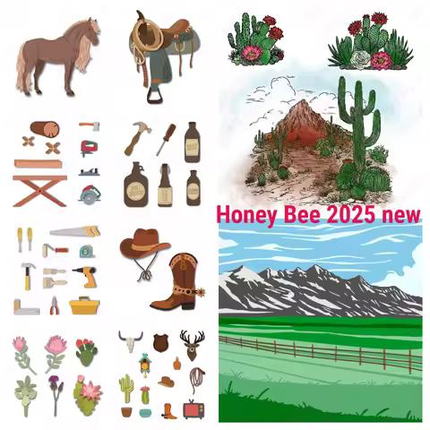 Fireplace Lodge Add-On Tool Box Dies 2025 New Metal Cutting Dies Stamps Stencil Scrapbook Diary Deco