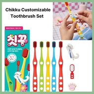 PERIO Chikku 5pcs Customizable Toothbrush Set DIY Charm Decoration Toothbrush