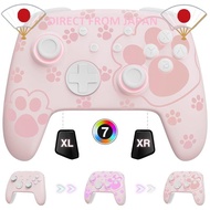 "Glowing pattern" Switch controller Wireless LED light Pro controller alternative Switch controller Bluetooth connection 6-axis gyro TURBO shooting function Human engineering Cute Suitable for games PC/Steam/Nintendo switch system/Organic EL model/Lite co