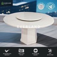 Everland Round Marble Table Meja Makan Marble Bulat Dining Set Bulat with Round Table 4.5ft 5ft Marb