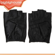 1/2/3 Retro PU eather Men Fingerless Driving Cycling Gloves