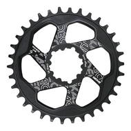DJC Bike Chainring Direct Mount 6mm Offset Round Oval Chainring for Sram GXP Interface Crankset Alum