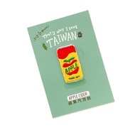 [Littdlework Flagship Store] Embroidered Hot Stamping/Pin-Apple Sparkling Drink