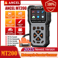 ANCEL MT200 OBD2 เครื่องสแกนรถจักรยานยนต์เครื่องมือวินิจฉัยระบบเต็มรูปแบบ เครื่องทดสอบหัวฉีดแบตเตอรี