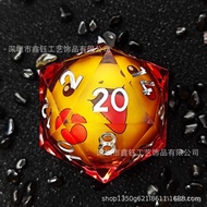 DND55mm Surface Luminous Liquid Dice Resin Dungeons and Dragons D20RPG Role-playing Action Figure D2
