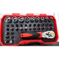 LK-1438 2 Points 38pcs Ratchet Wrench Set Labor-Saving Design Anti-Slip Fast Star Cross Socket