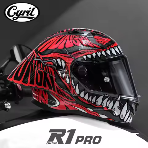 CYRIL R1/PRO Motorcycle Helmet Unisex Racing Locomotive Full Helmet Street Car Big Tail Four Season 