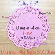 [Isi100] Paper Doilies Warna 5.5" Diameter 14 cm / Alas Kertas Toples 500 Gram / Doilies Paper Warna