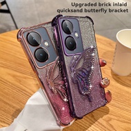 YBD Protection Transparent Phone Case for Vivo Y35 Plus Y27 Y76 Y76S Y22 Y22S Y77 Y77E V2249 Butterf