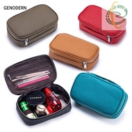At0 GENODERN Top Layer Cowhide Handheld Makeup Bag Authentic Cowhide Travel Portable Large Capacity 