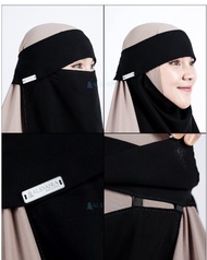 Niqab Poni Pulldown sifon Jetblack Alsyahra Exclusive