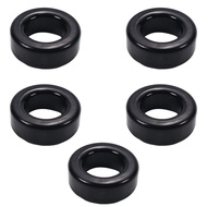 Fielect 5 Pcs Toroid Core Ferrite Choke Iron Powder Inductor Ferrite Ring 24.1x39.9x14.5mm，Black