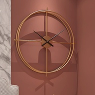 Minimalist Double Layer Light Luxury Wall Clock Modern Minimalist Wall Clock Clock Wall Clock Living Room Wall Clock Wall Clock European Retro Clock Metal Wall Clock Large Clock Face Silent Clock Silent Wall Clock
