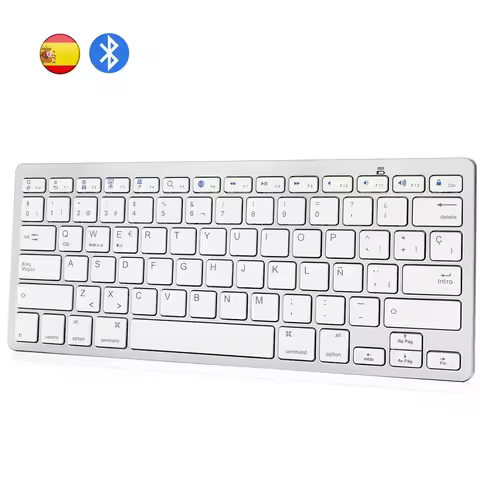 Spanish Layout Bluetooth Keyboard Wireless Spanish Keyboard teclado for Mac iPad iPhone iOS Android 