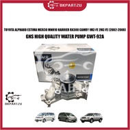 TOYOTA ALPHARD ESTIMA MCR30 MNH10 HARRIER RX300 CAMRY 1MZ-FE 2MZ-FE 3.0 V6 WATER PUMP GWT-92A GNS 1 