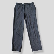 Jil San.der Dark Gray High Waist Wool Straight Cut Trousers | 90s Y2K Academia